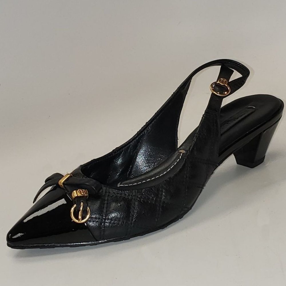 BCBG MAX AZRIA Leather Slingback Heels